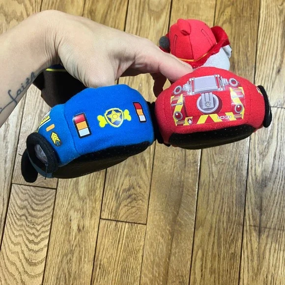 Kids Paw Patrol Marshall Chase Character Slippers‎ 9/10 Red Blue - Picture 4 of 5